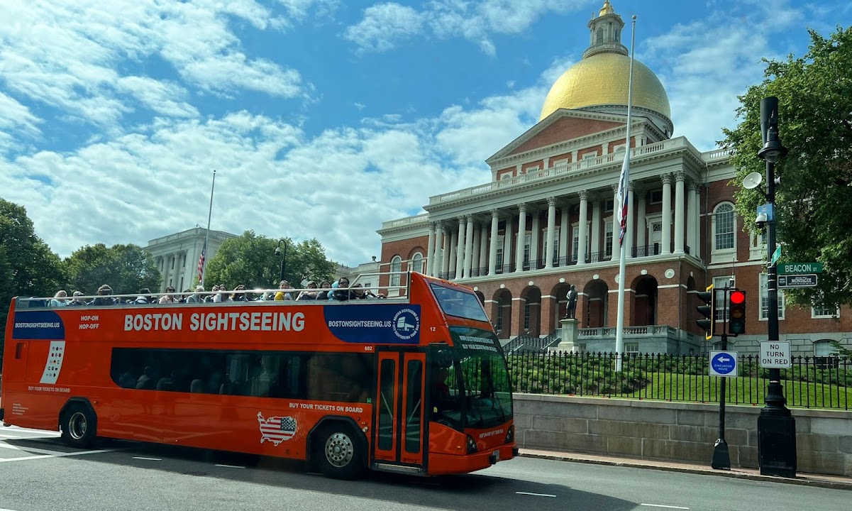 Boston Sightseeing Open-Top City Sightseeing Bus